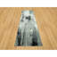 Tapis de couloir large en soie et en laine noué à la main 4 pi x 10 pi noir 9586CAC3B3724EC48FB2A8F40A60D729