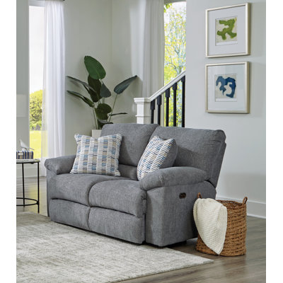 Causeuse inclinable avec accoudoirs coussinés de 60 po Edilio