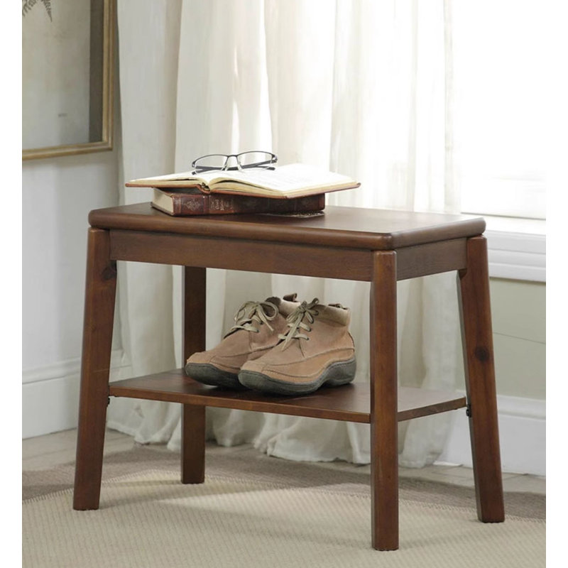 Banc de rangement pour chaussures en bois massif Minimalist