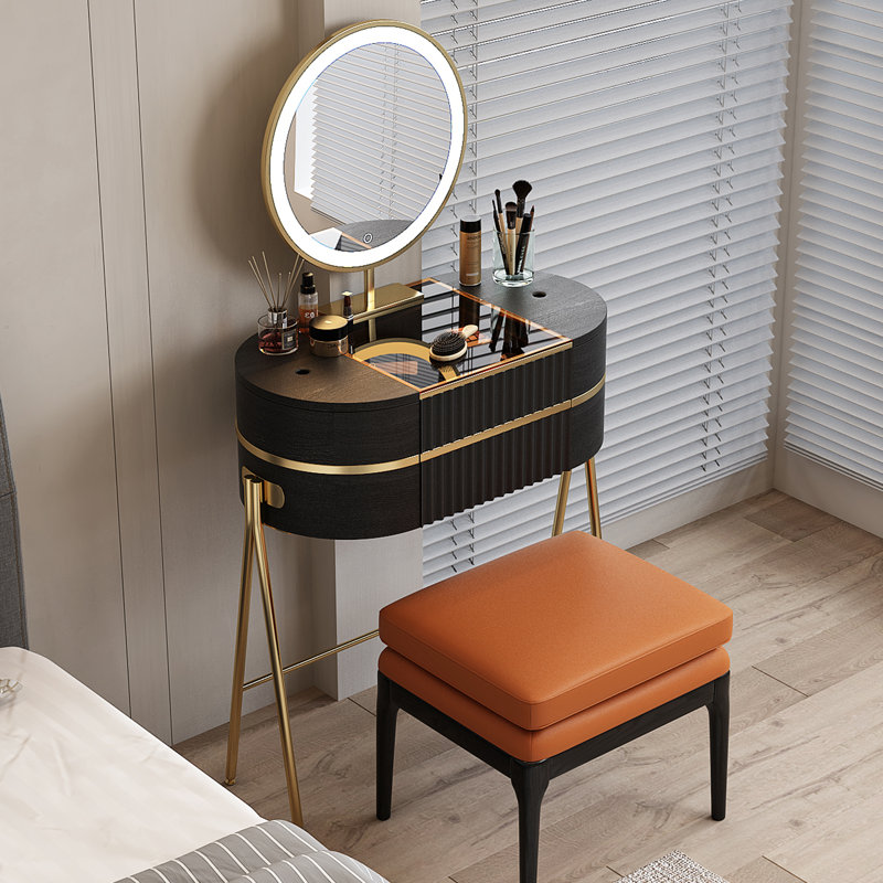 Makeup Vanity Set Glass Top