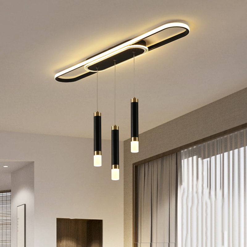 Muscato 3 - Light Black LED Kitchen Island Pendant, 3 Lights