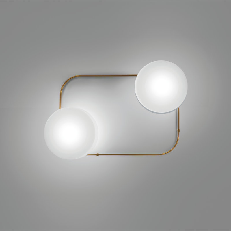 Tier Ceiling/Wall Lamp 2M White Matt Painted Brass L2296 Ul