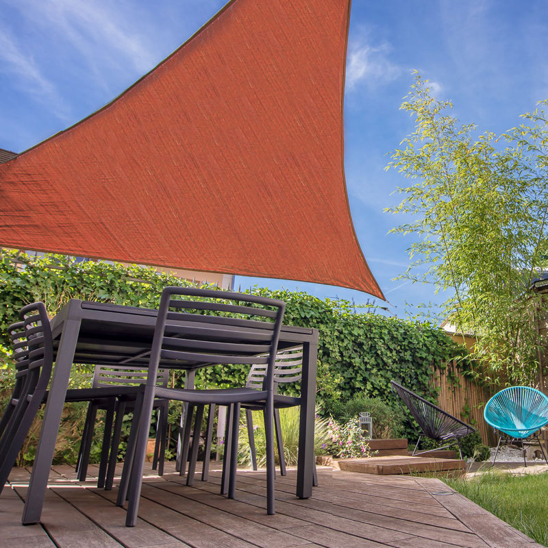 Terracotta Triangle Sun Shade Sail with Stainless Steel D-Rings