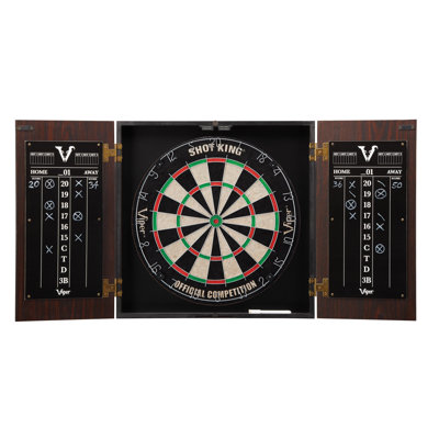 Armoire de jeu de fléchettes Viper Stadium avec jeu de fléchettes King Sisal