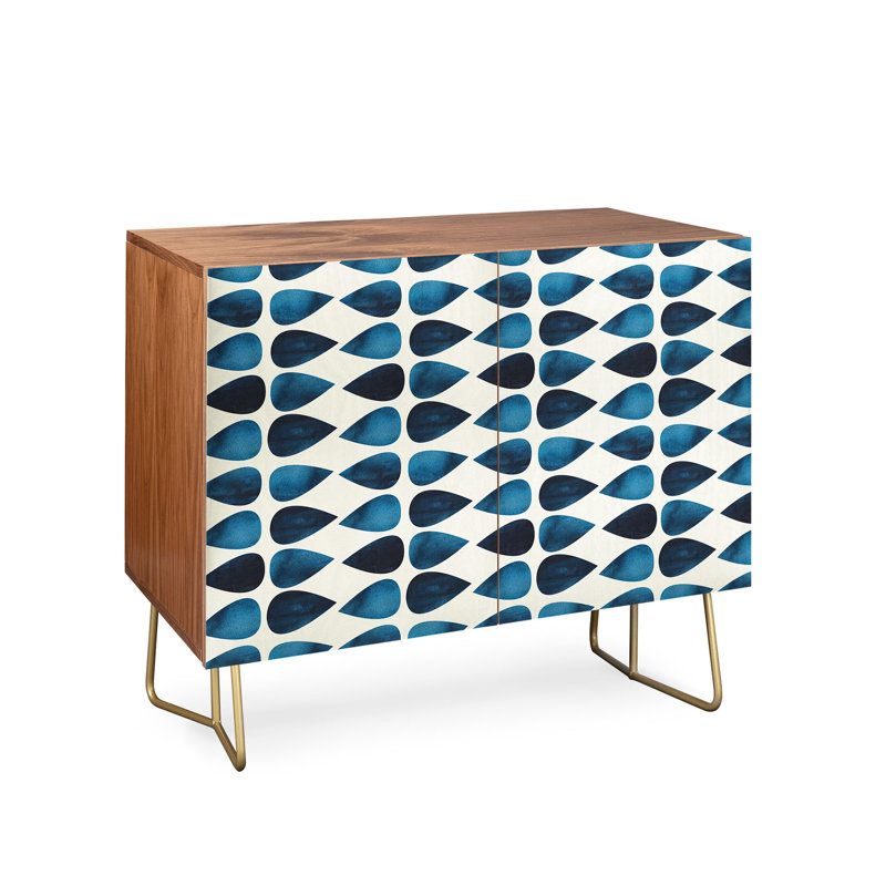 38 " W Walnut Solid Wood Credenza
