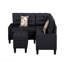 Canapé modulaire 6 pièces, noir