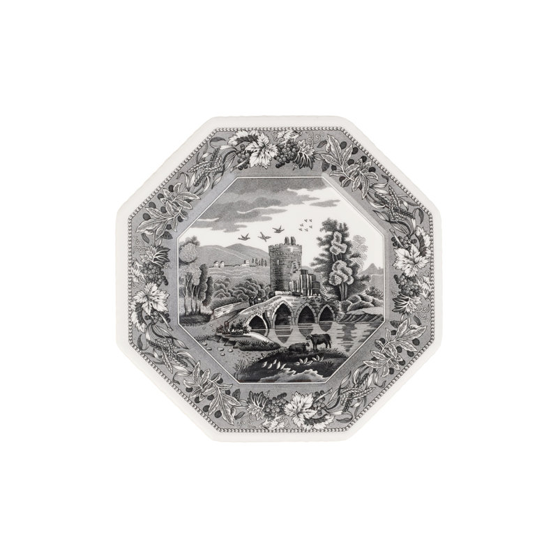 Assiette octogonale de 9,5 po Spode Heritage Collection Lucano