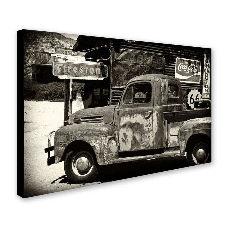 « us truck », reproduction de photo sur toile tendue, H 30 po x l 47 po x P 2 po