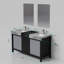 Ensemble complet de meuble-lavabo de 60 po Lexora Zilara en noir et gris avec robinet