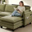 Canapé modulaire en L de 110,4 po de largeur, canapé modulaire modulaire, canapé 4 places avec canapé rembourré en chenille Comfy Cloud, avec port USB intégré, vert clair-1964407331