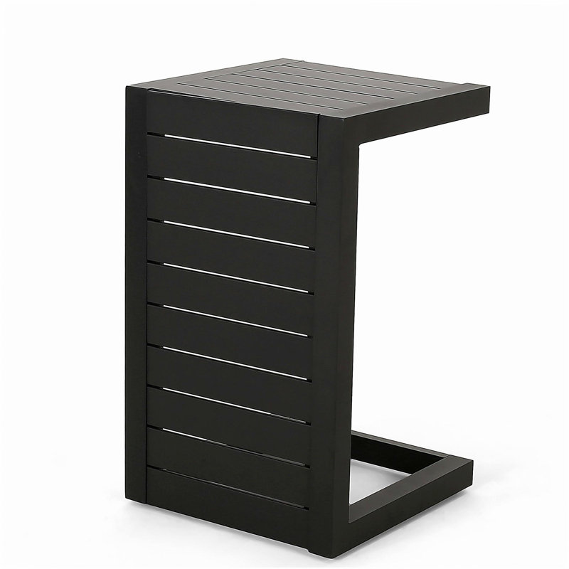 TABLE CAPE CORU ALU EN FORME DE C NOIR, Noir