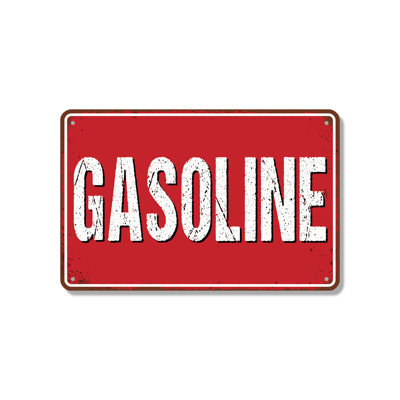 Gasoline Street 18 Inch x 24 Inch Novelty Aluminum Sign