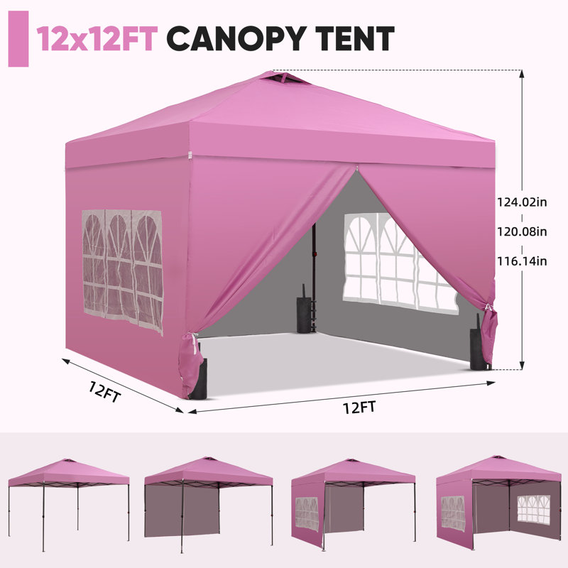 Tentes 12 pi x 12 pi, Rose, 12 (pi) x 12 (pi)