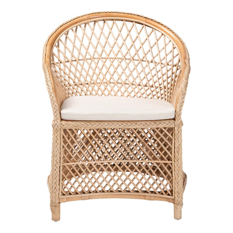Fauteuil Danyiah Bali & Pari Casilda, Mélange de polyester bois naturel