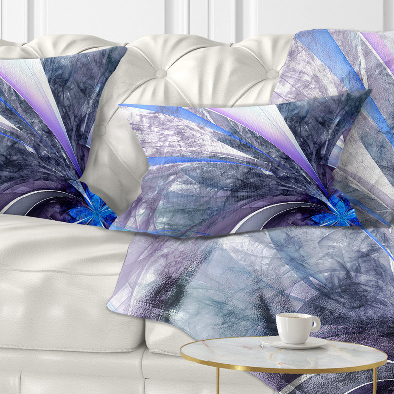 Coussin lombaire à motif floral fractal