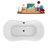 60" Streamline Clawfoot Soaking Acrylic Bathtub-76223409-76223417
