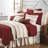 Prescott Ticking Stripe Pattern Woven Classic Chic Casual Farmhouse Coastal 3 Piece Duvet Cover Set-698546686-778474161
