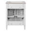 Meuble-lavabo 24 po, deux portes, tiroir, lavabo en céramique et charnières à fermeture en douceur pour une conception compacte en bois massif de 24 po, armoire et tiroir fonctionnel-948644592-948644595