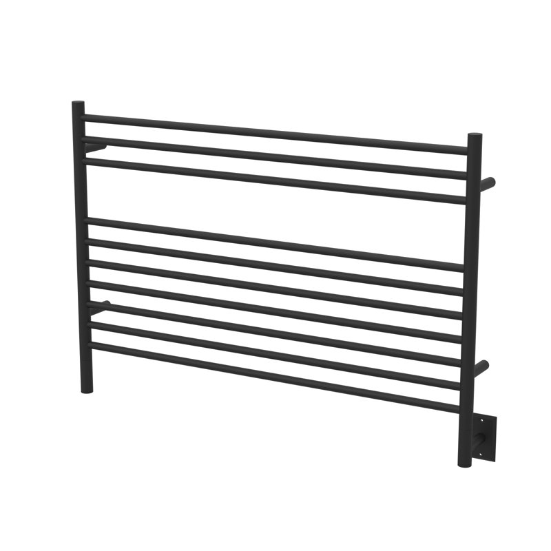 Jeeves Straight Towel Rail Towel Warmer, Matte Black