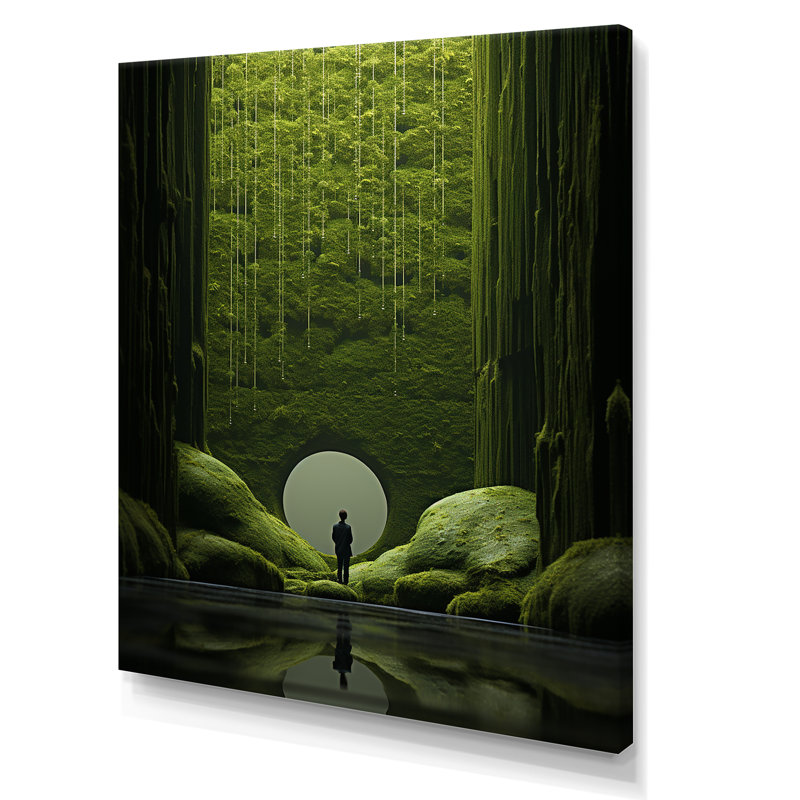 Mediation Zen Garden Contemplation - impression, Toile tendue, H 32 po x l 16 po x P 1 po