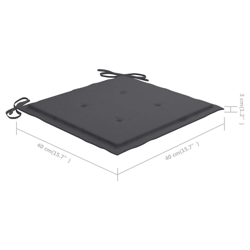 Outdoor Seat Cushion, 15.7" H x 15.7" W x 1.6" D, Beige