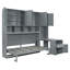 Lit escamotable simple avec placard, tiroirs et bureau-1174276482