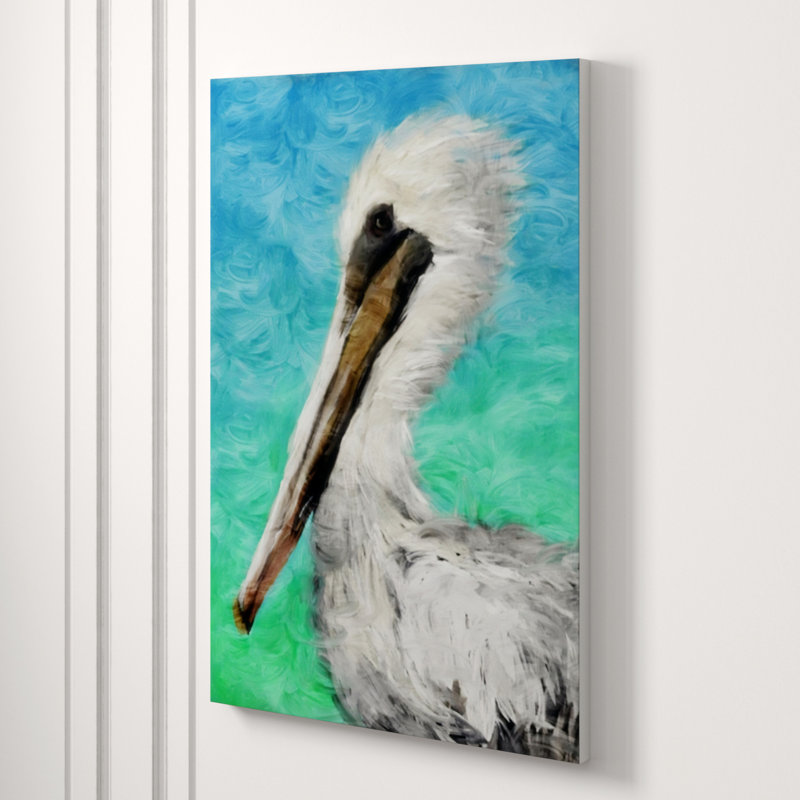 Pelican Painting by Emma Brooks, 54" H x 36" W x 1.5" D, Outdoor