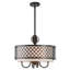 Lustre tambour 5 lumières à abat-jour Mance-2066007451