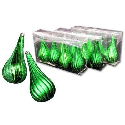 12 Piece Teardrop Ornament Set