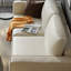Causeuse-coussin modulaire en cuir véritable blanc crème