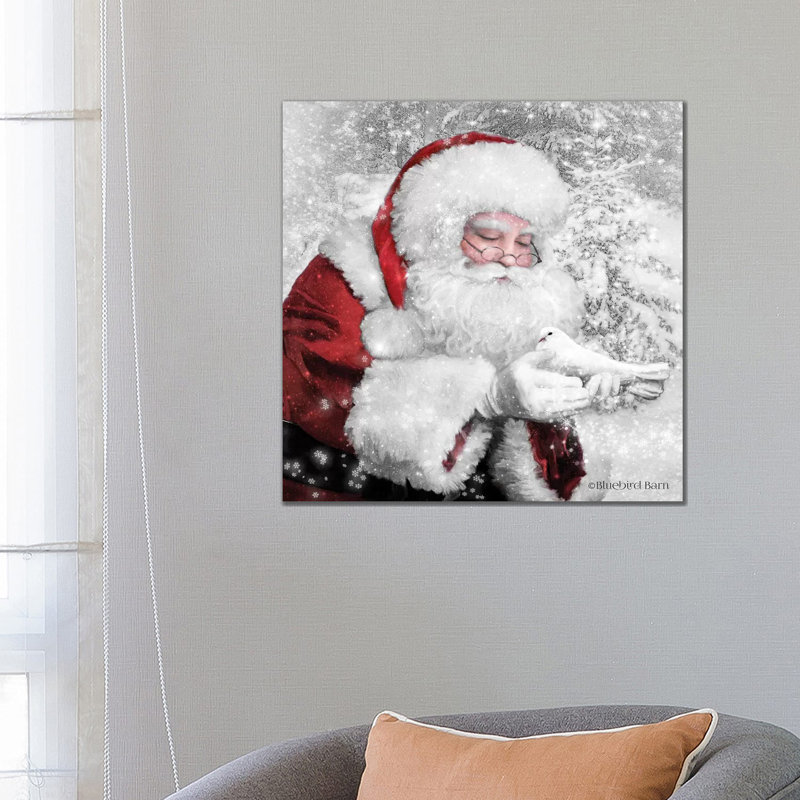 Santa's Little Friend by Bluebird Barn - Print on Canvas, Wrapped Canvas, 93.98 cm H x 93.98 cm W x 3.175 cm D