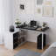 Bureau d'ordinateur en forme de L avec 3 tiroirs et 2 tablettes Shalonda-523135693
