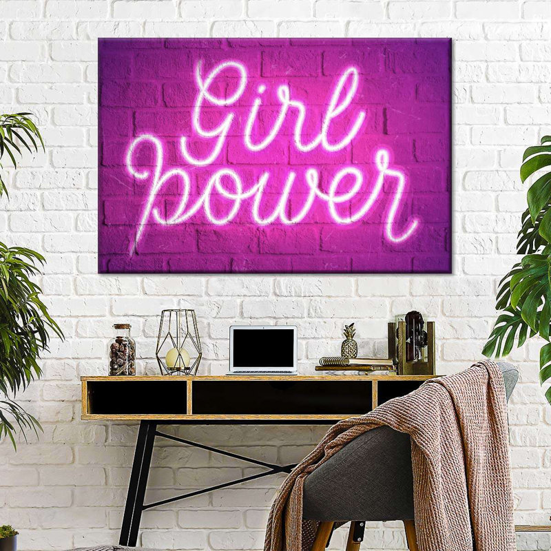 «Girl Power», reproduction sur toile, H 8 po x l 12 po x P 1 po