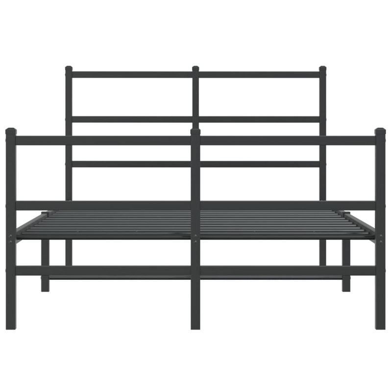 Metal Bed, Small Double (4'), Black