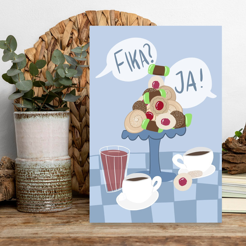 Fika? Art mural traditionnel traditionnel, H 18 po x l 12 po