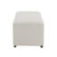 Banc long blanc avec repose-pieds, mobilier polyvalent pour le salon et la chambre à coucher | Idée de cadeau