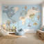 Papier peint carte du monde avec montgolfière-53361418-53361417