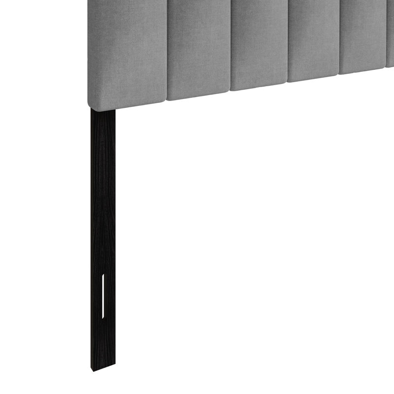 Dennis Full Upholstered Headboard, Gray, Full