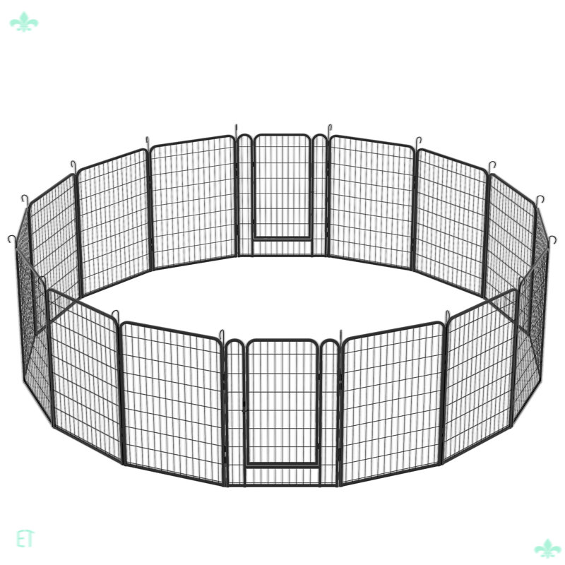 Enclos pour chien pour l'extérieur, H 39,29 po x l 108,19 po x P 108,4 po