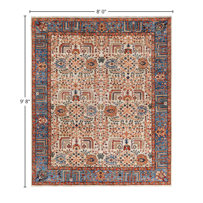 Serapi One-of-a-Kind 8' 0" X 9' 8" Hand Knotted Area Rug