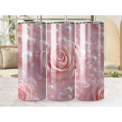 Choose Handmade Tumblers 591ml Vacuum Insulated Stainless Steel (18/8) Travel Tumbler with Straw