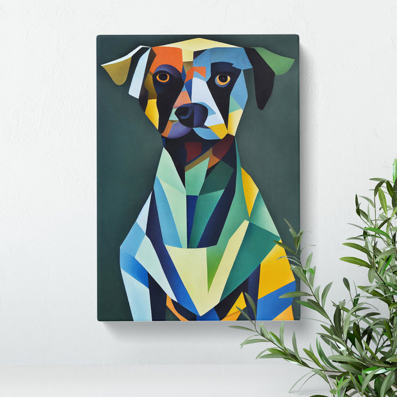 Abstract Dog No.3 - Wrapped Canvas Print, 50cm H x 35cm W x 3cm D