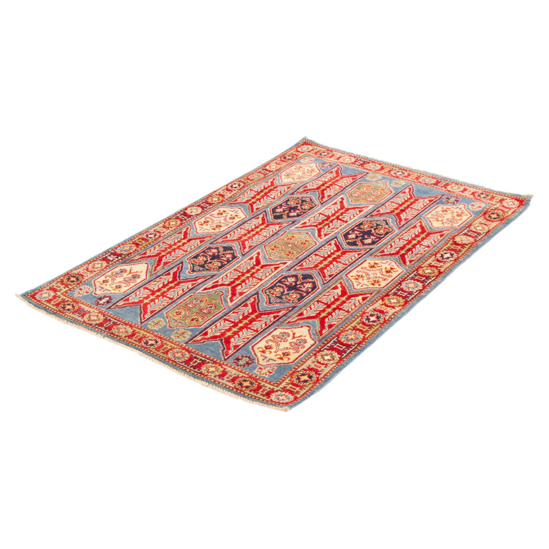 Tapis unique en laine noué à la main 4 pi 1 po x 5 pi 9 po nouvel âge Moncear