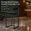 Bar Stool with Steel Frame