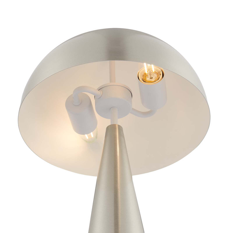 Modway Selena Metal Table Lamp, Satin Nickel