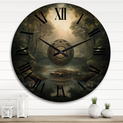 Horloge murale en bois massif sahiba