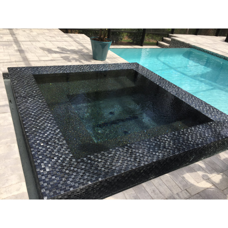 Carreau de mosaïque pour mur et plancher en métal / verre 1 "x 1" Astro