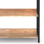 Kelsey 30"W Solid Mango Wood 6 Shelf Modern Industrial Large Bookcase with Metal Frame and Fixed Shelves