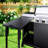 Brand-Man Natural Gas Convertible 5-Burner BBQ Island Outdoor Grill | 52,000 BTUs Propane Gas Grill with Cast Iron Grates & Griddle, 669 Sq.In Cooking Space, Side Burner + Foldable Prep Table & Cabinets, Weather-Resistant Stainless Steel Outdoor Kitchen