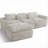108-Inch High-Resilience Boneless Sponge Sofa With 30 Density, Double-Layer Cloud-Like Cushions, Multiple Combination Options, No Installation Required/ Off-White-651282047